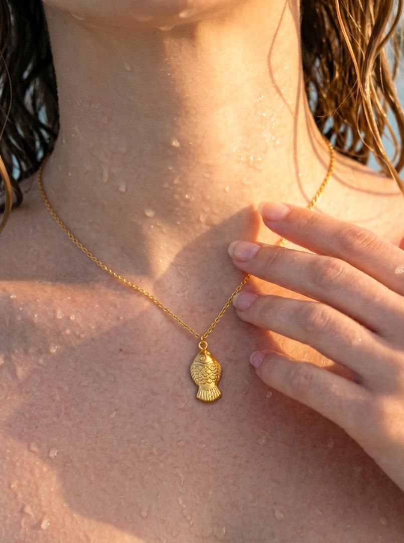 Gold Fish Necklace