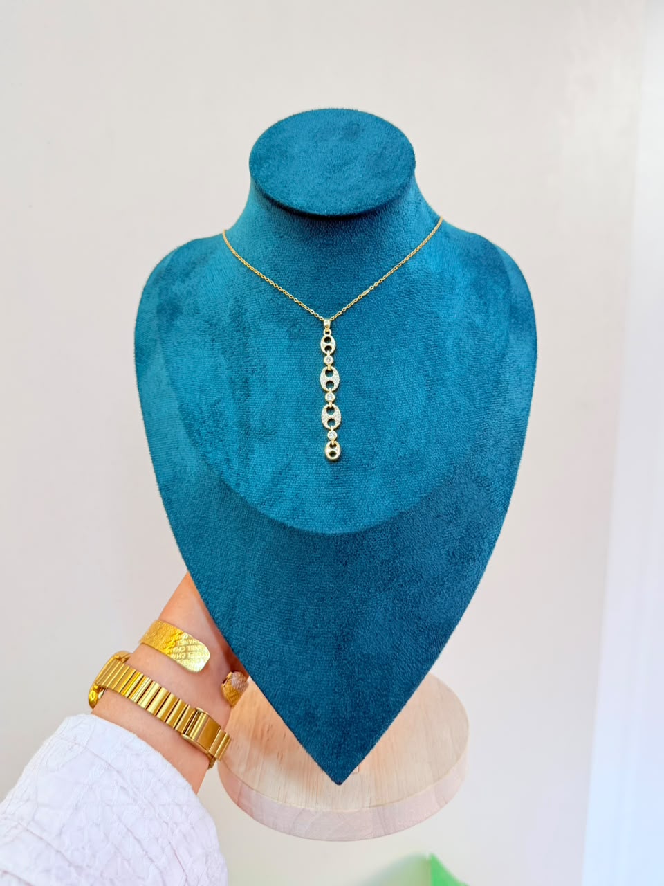 Gold Mariner Drop Necklace