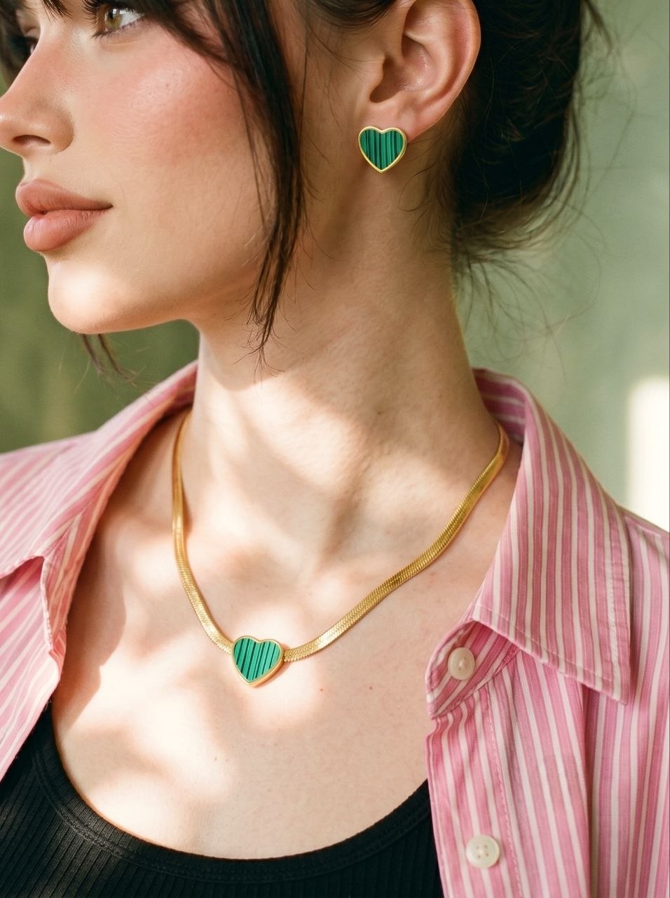 Set Golden Heart Green
