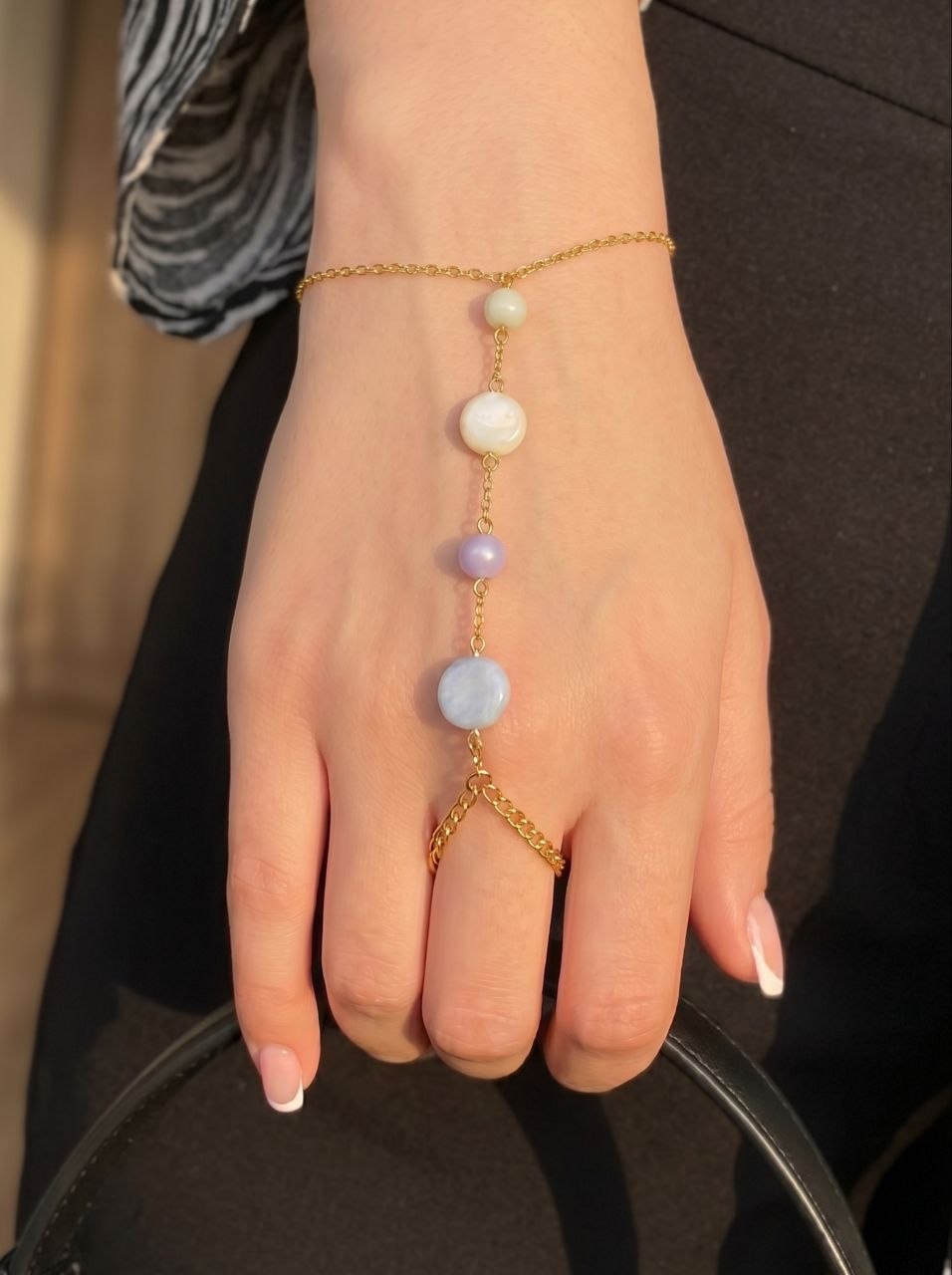 Pastel Agate Hand Chain