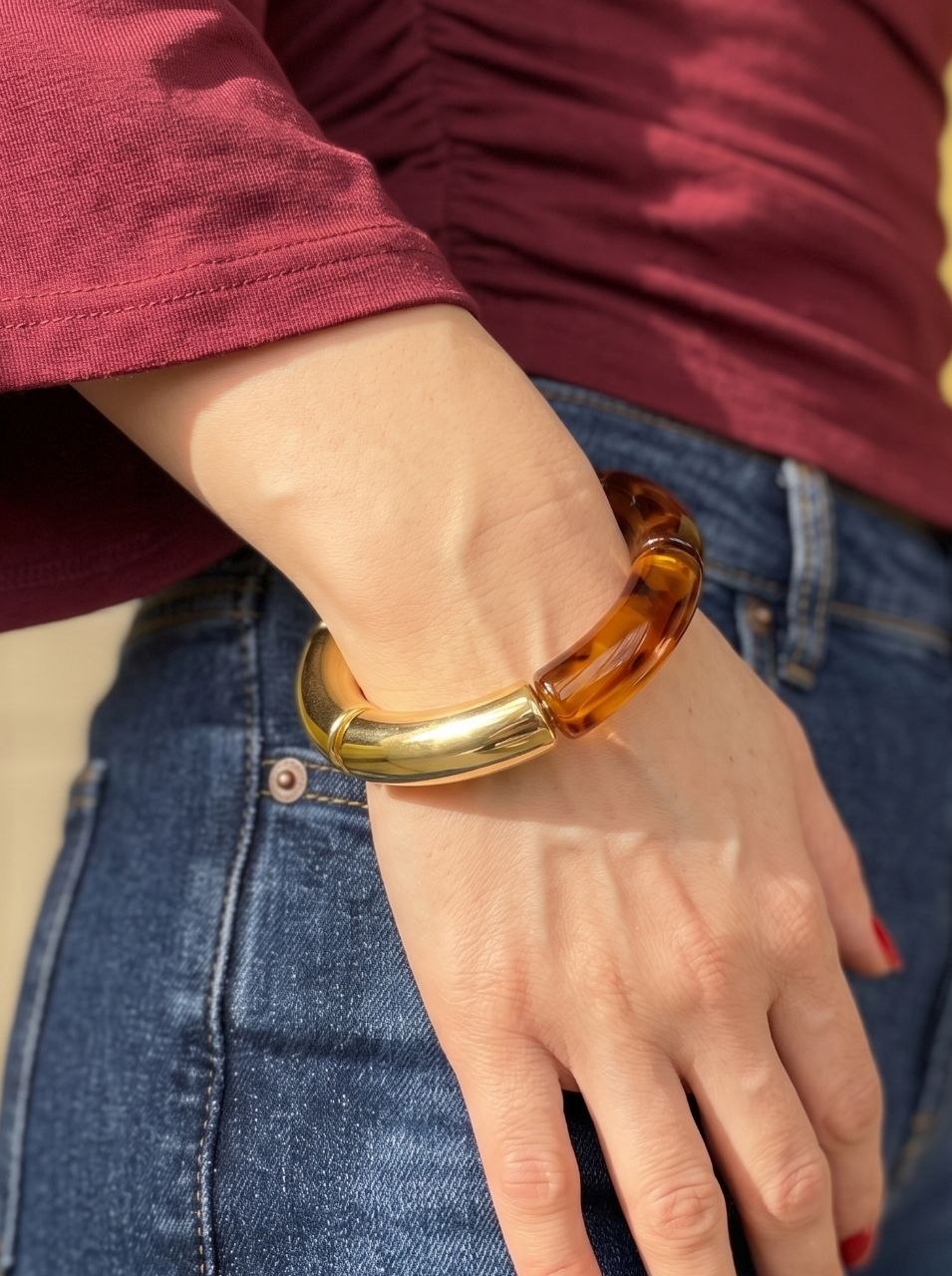 Amber Resin Bangle