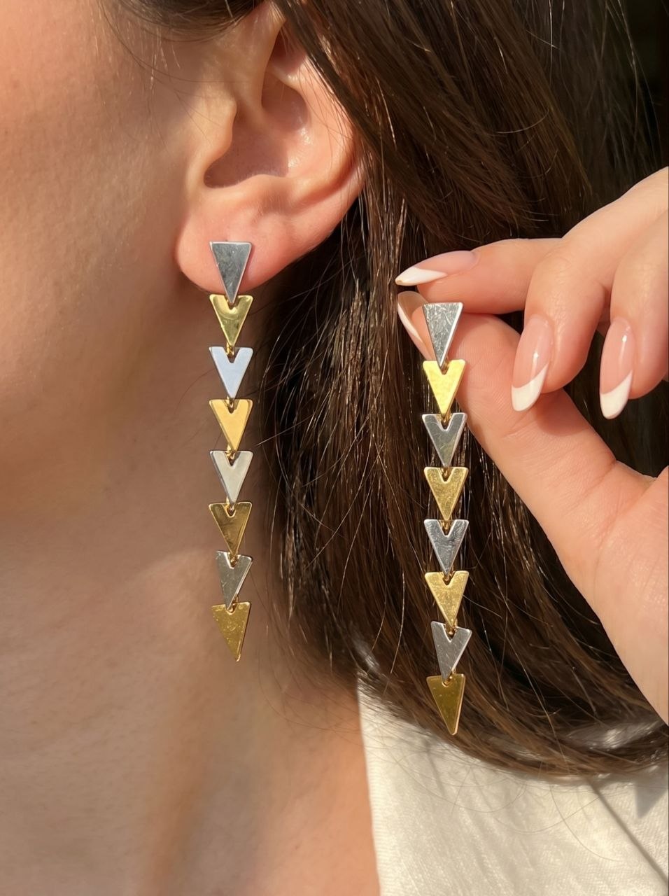 Set Geo Triangle Earring