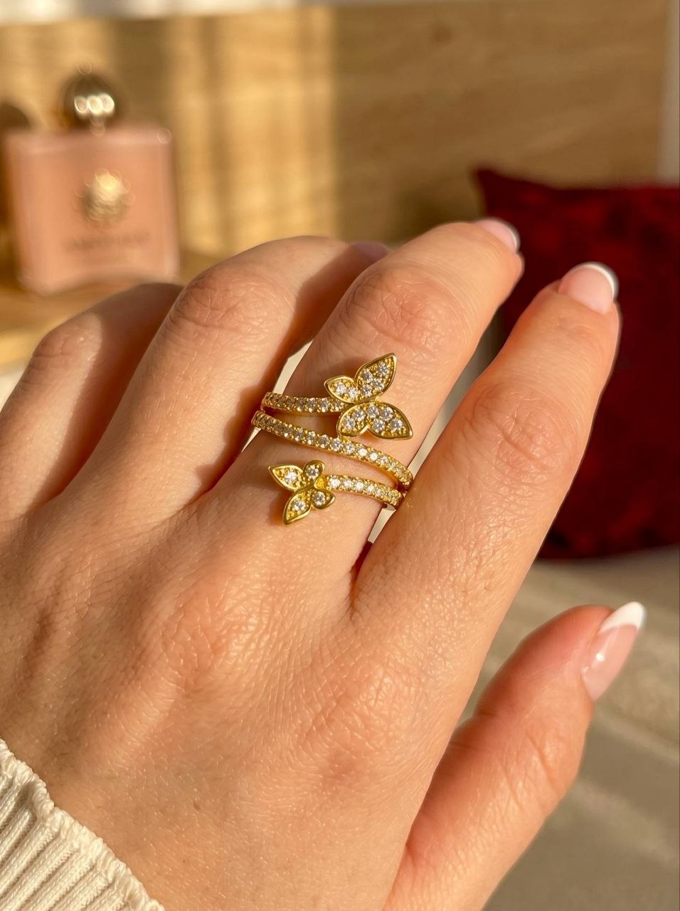 Double Butterfly Ring