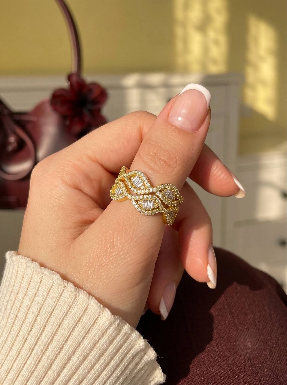 Gold Infinity Pavé Ring