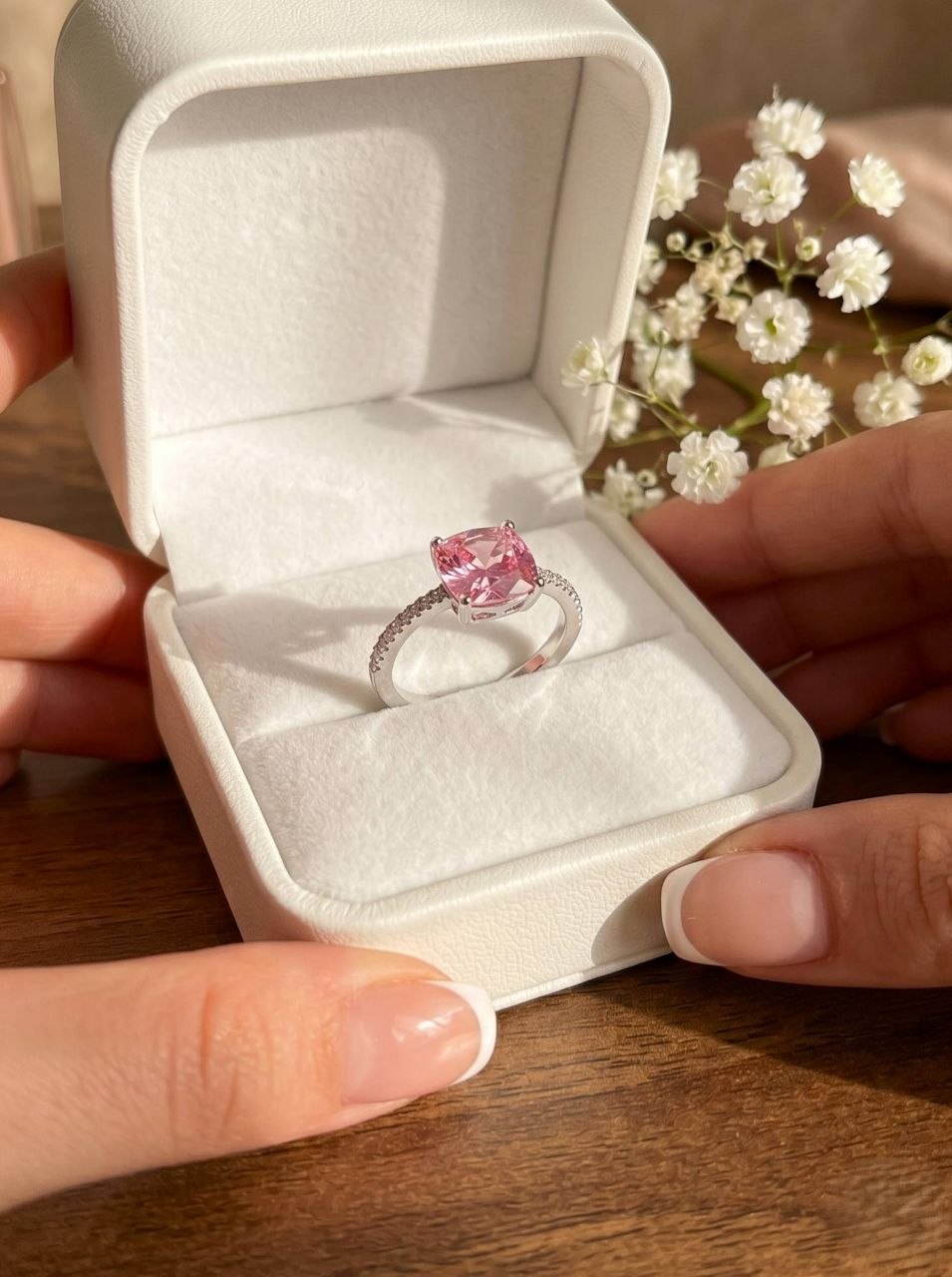 Pink Pavé Ring