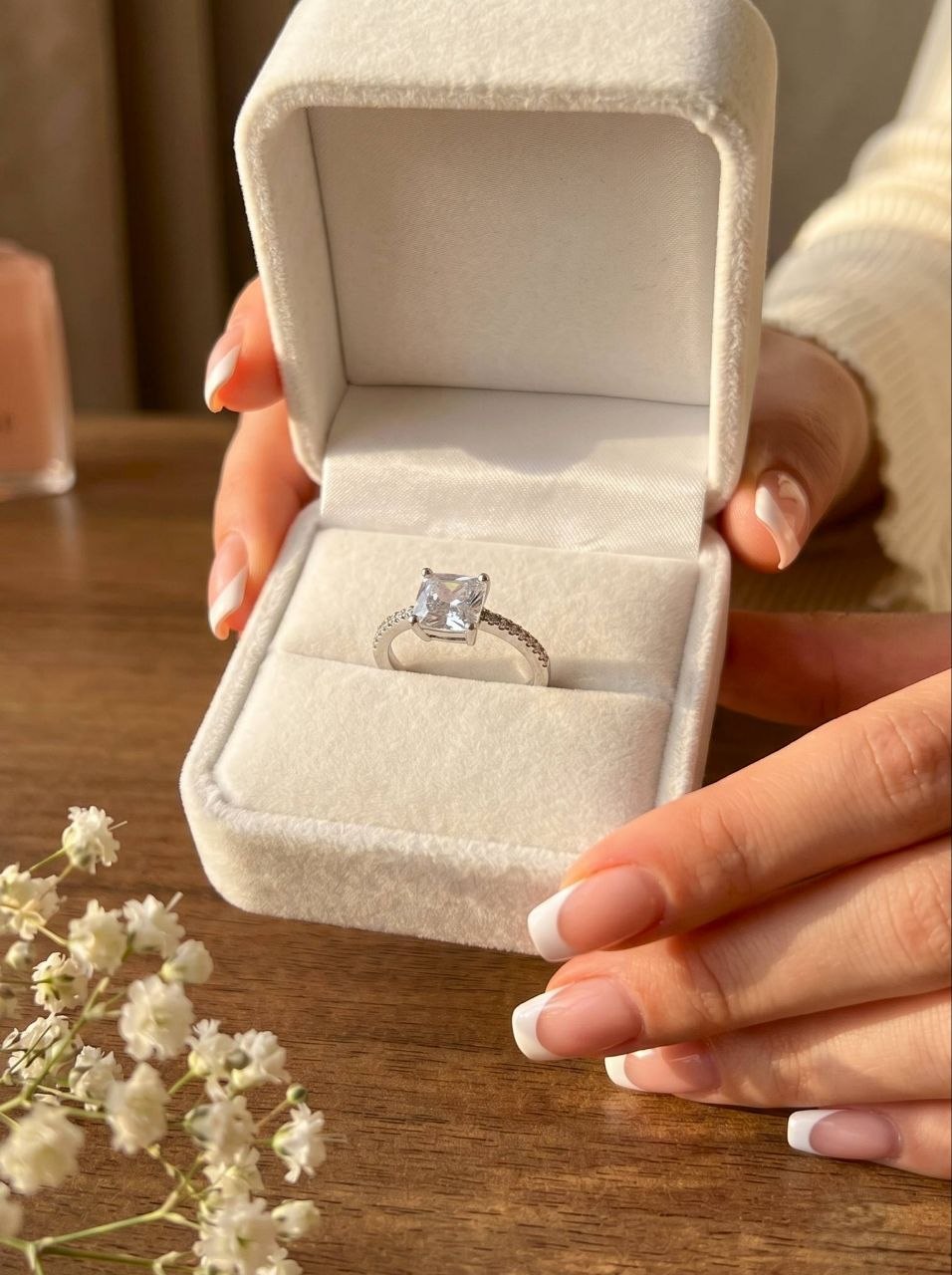 Classic Solitaire Pavé Ring