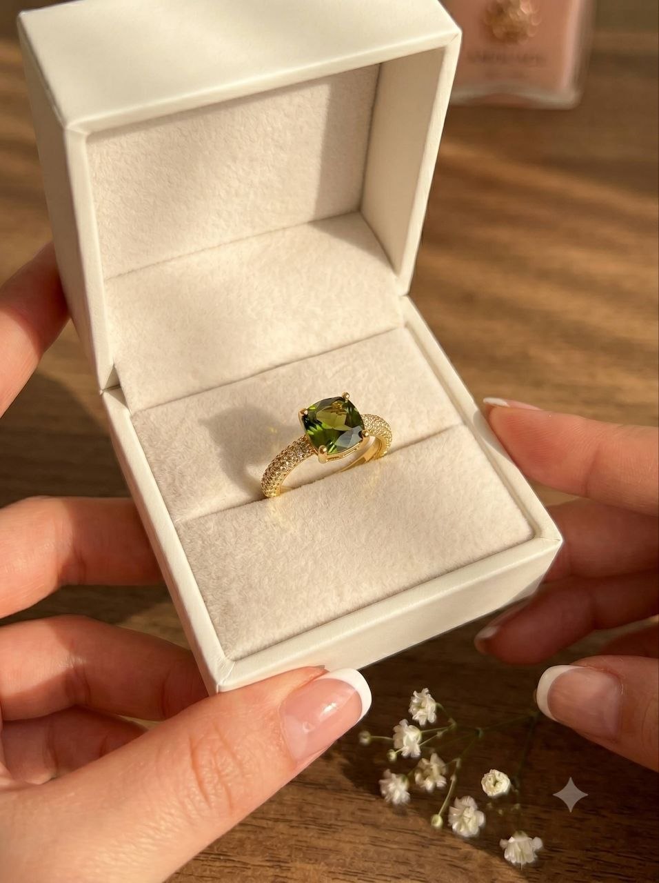 Dark Olive Gold Ring