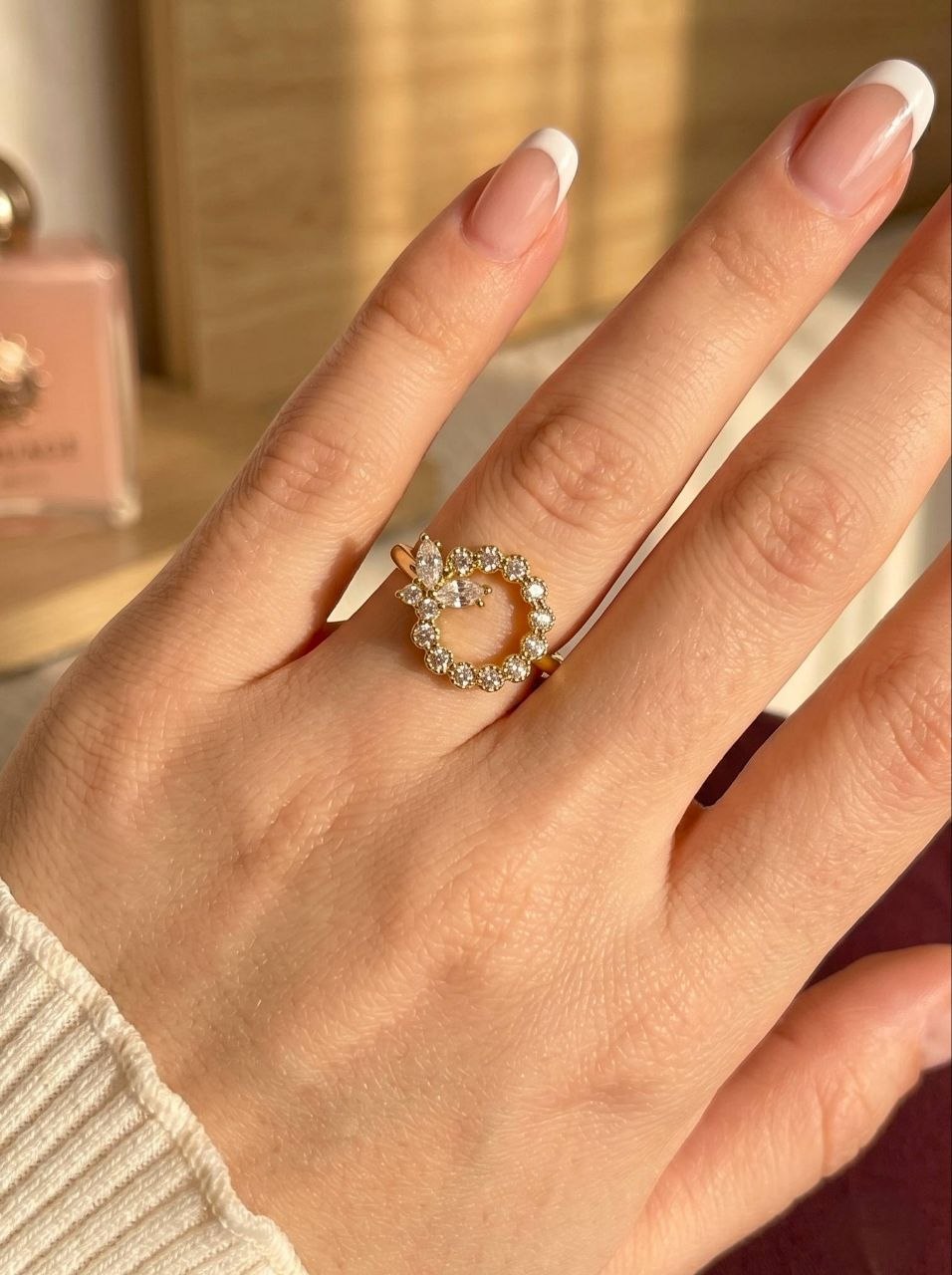 Gold Open Circle Ring