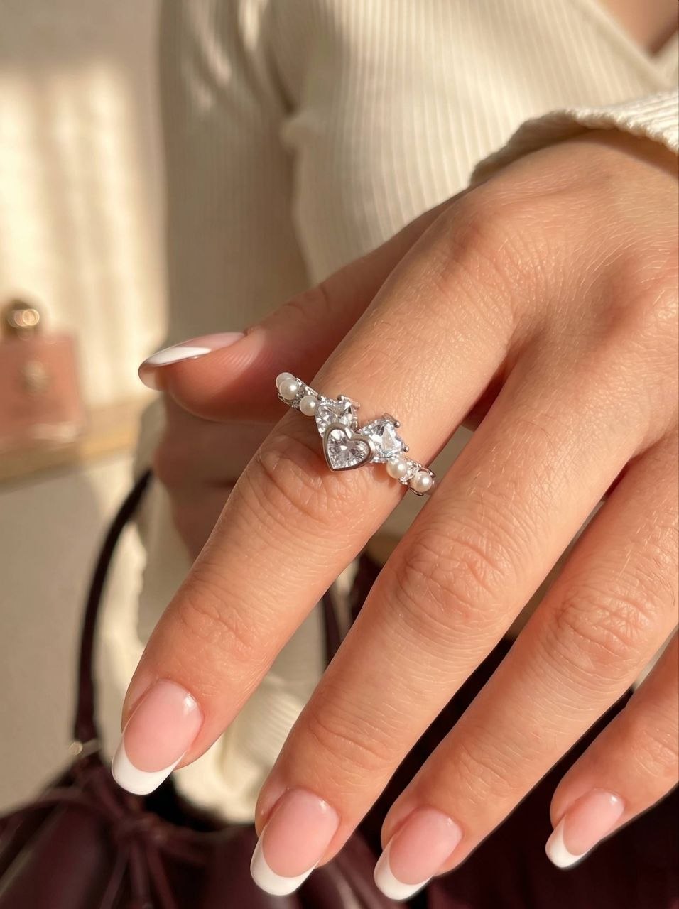 Heart Pearl Ring