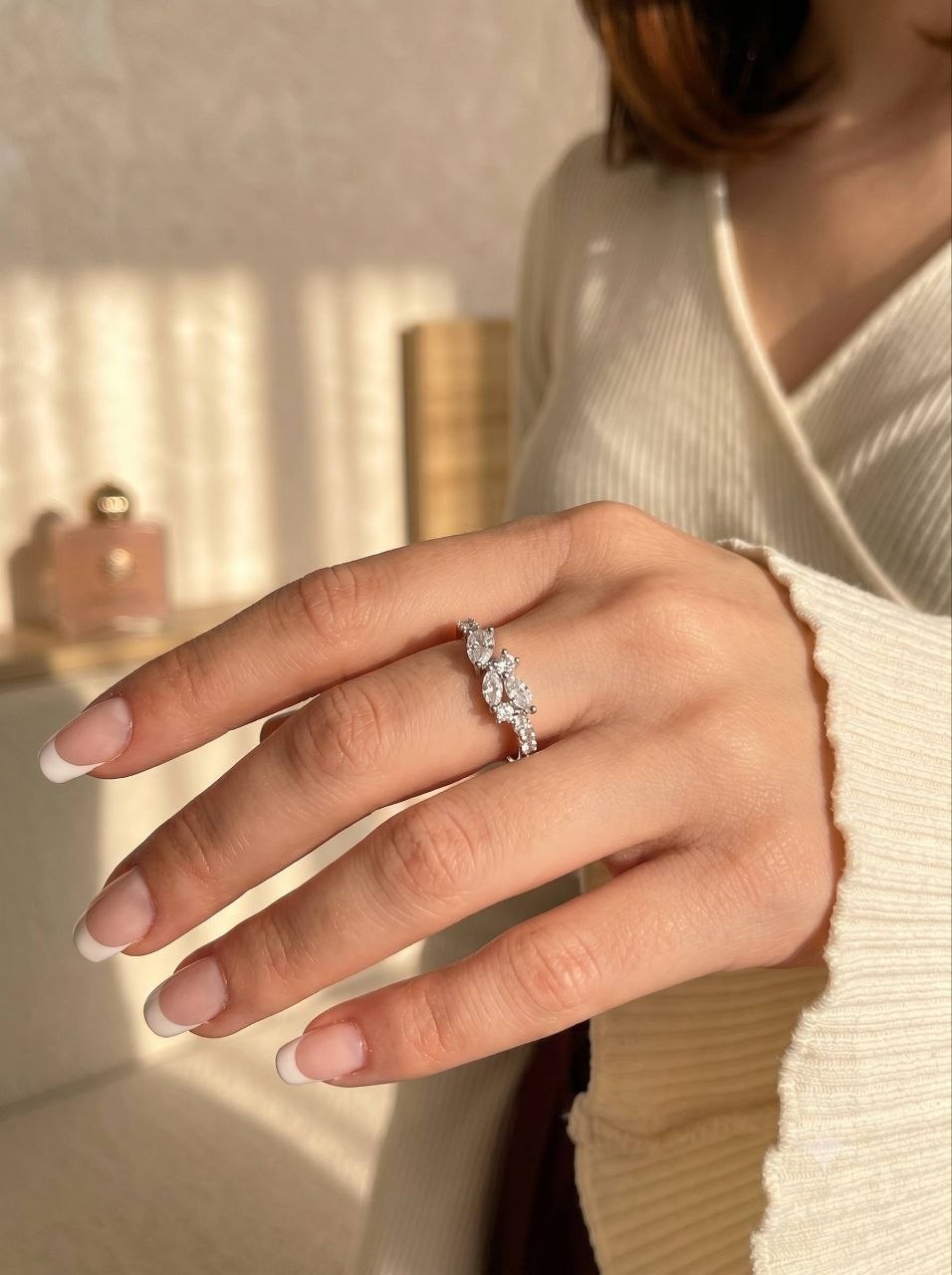 Marquise Cluster Ring