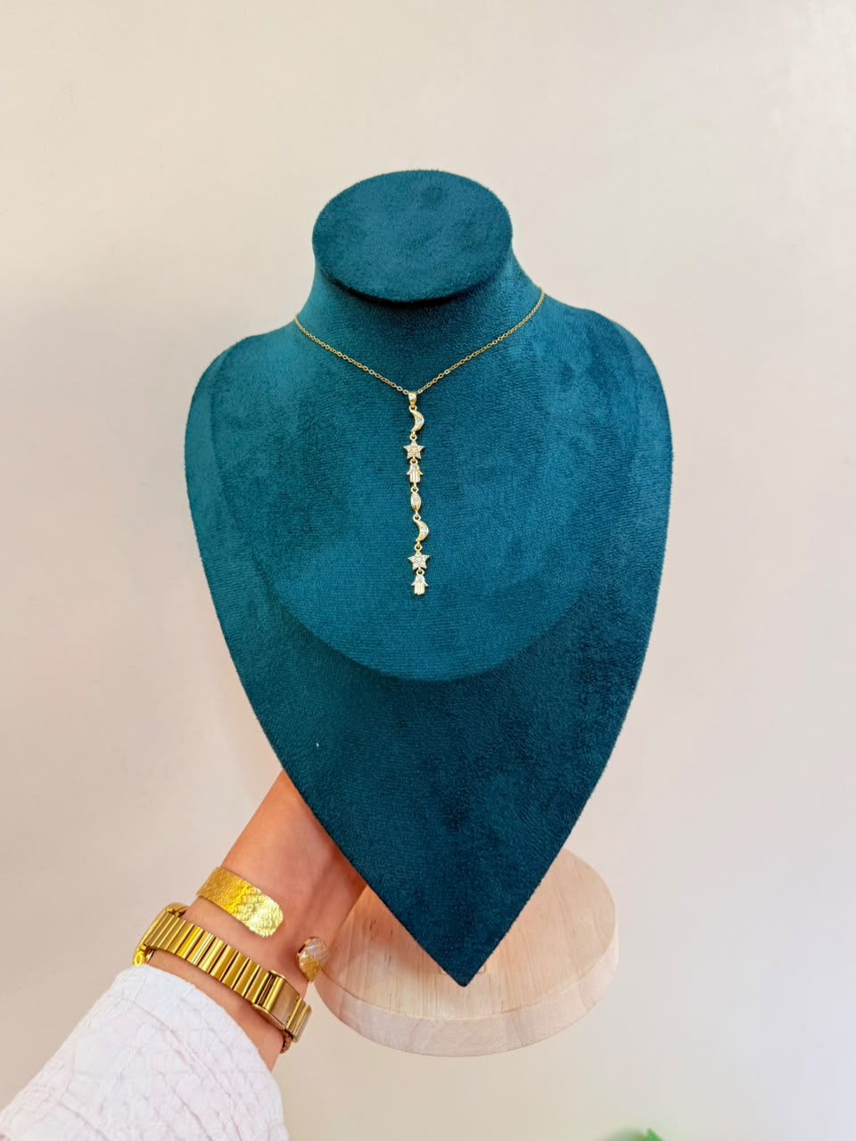 Gold Hamsa Star Necklace