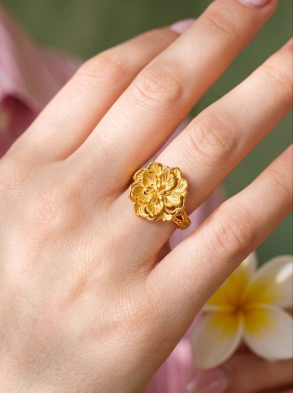 Rose Ring  خاتم استانلس غير قابل للصدا فري سايز