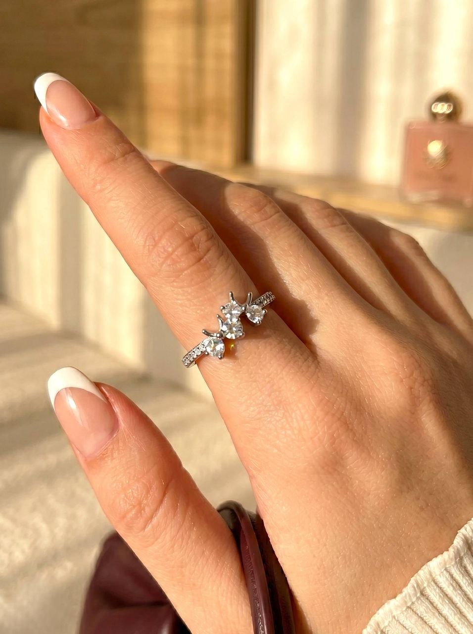 Pavé Trilogy Ring