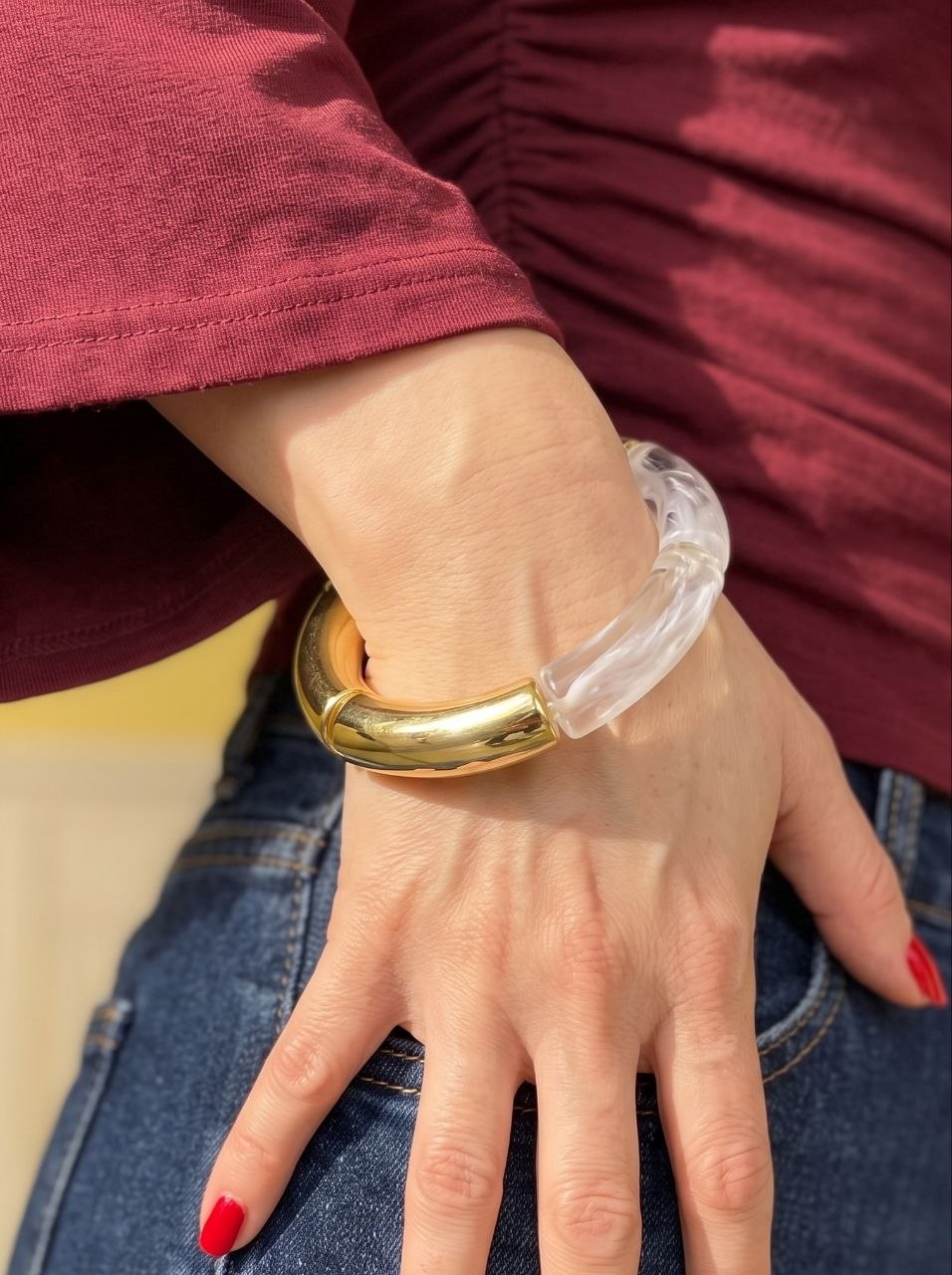 Clear Resin Bangle
