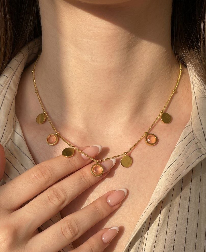 Amber Charm Necklace