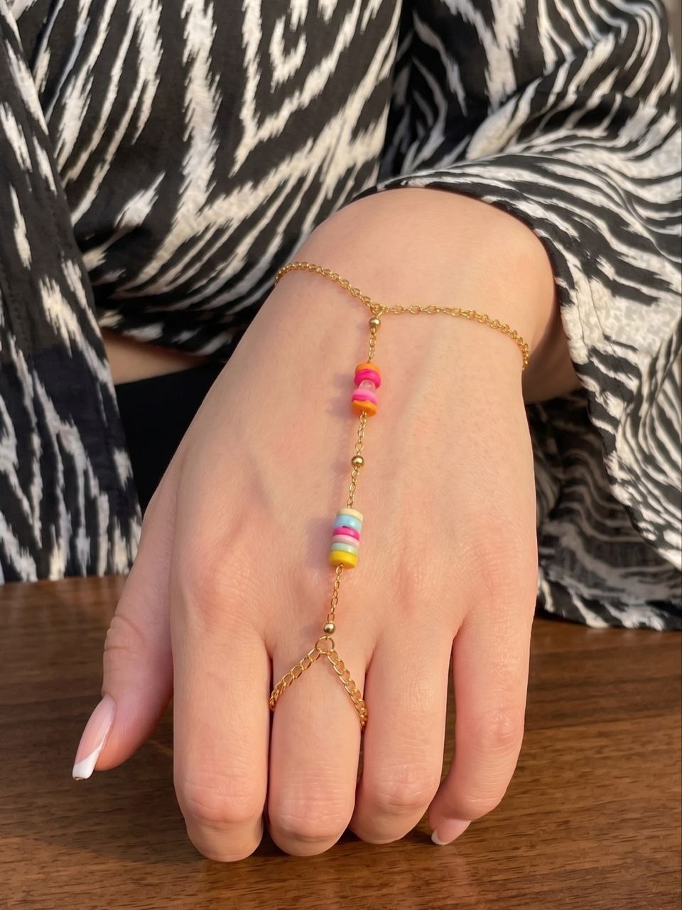 Colorful Heishi Hand Chain
