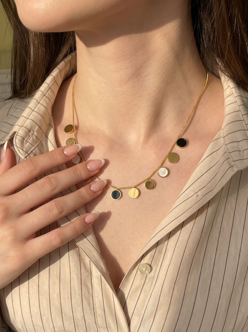 Coin Fringe Necklace